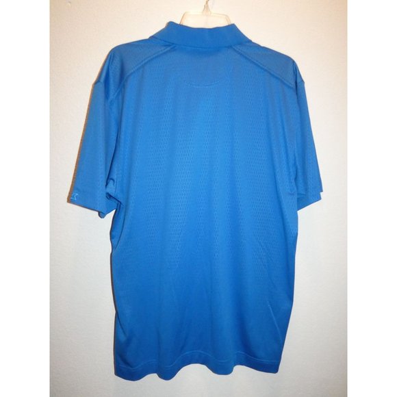 Men's Blue CB DryTec Luxe Golf Shirt, Cutter & Buck, XL - Picture 5 of 6